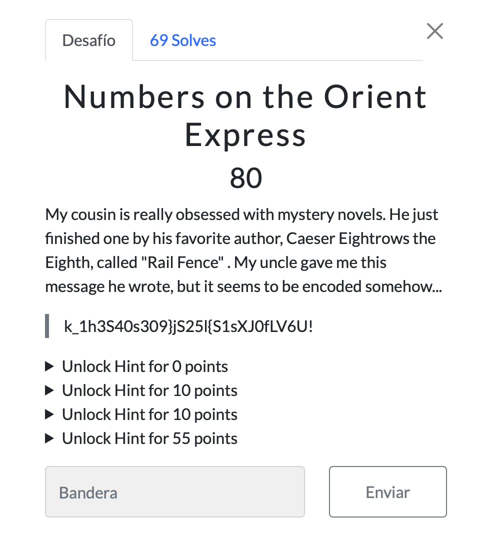 Numbers on the Orient Express